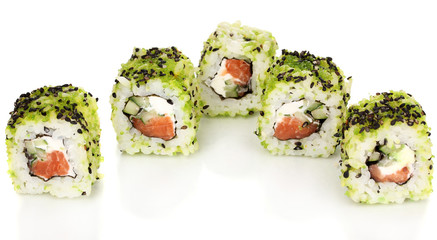 Tasty rolls isolated on white