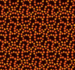 seamless pattern with floral theme on black background, Print