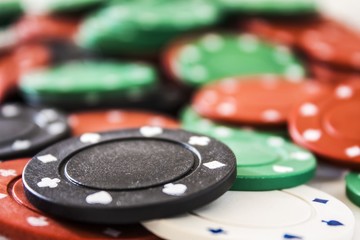 Obraz na płótnie Canvas pile of poker chips,poker background