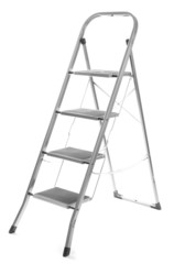 metal ladder isolated on white