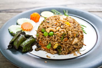 herbal fried rice (curry flavor) - vegetarian thai food