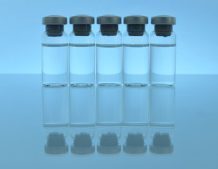Vials of medications.