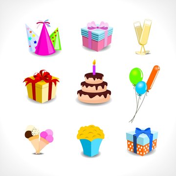 birthday party icons
