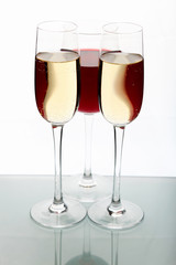 Glasses with wine