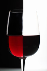 Glasses with wine