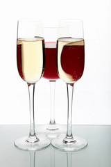 Glasses with wine
