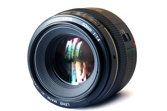 a fixed focal length 50 mm. lens