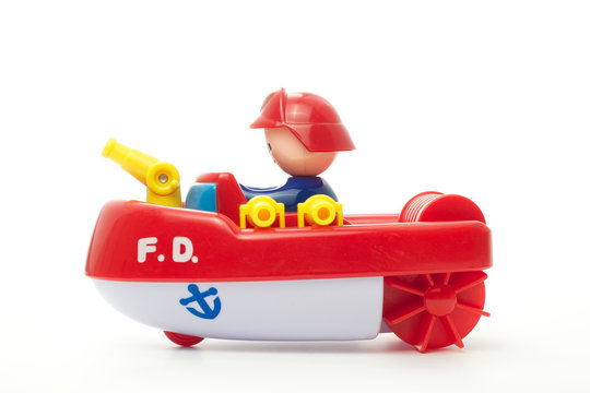 Toy fire department boat