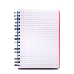 Open blank checked notebook