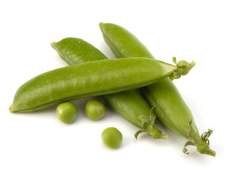 Fresh green pea pod