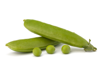 Fresh green pea pod