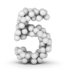 Number 5, from voleyballs