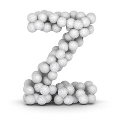 Letter Z, from voleyballs