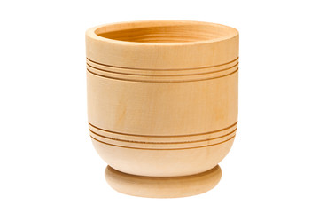 Empty wooden bowl
