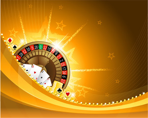 Gambling background with casino elements - 43358128