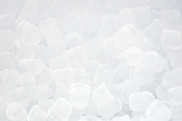 Background of blue ice cubes