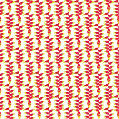 seamless pattern with floral theme on white background