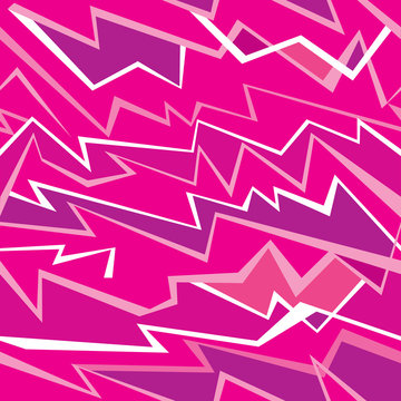 seamless pattern with lightning ornament on pink background
