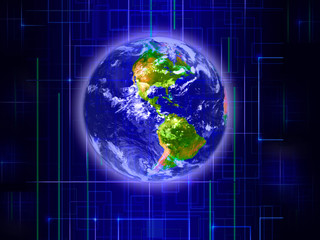 Earth globe and technologies