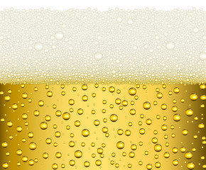 Light beer with big white foam background illustration