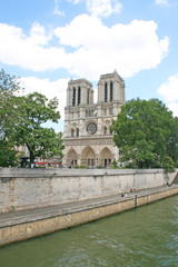 Fototapeta na wymiar Katedra Najświętszej Marii Panny w Paryżu