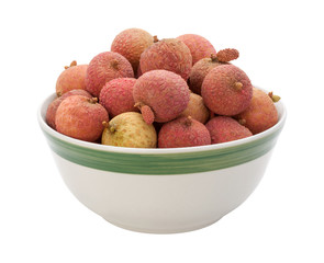 Lychee Bowl isolated on white