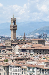 The Palazzo Vecchio, the town hall of Florence, Italy.