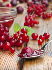 Johannisbeer- Kirschmarmelade