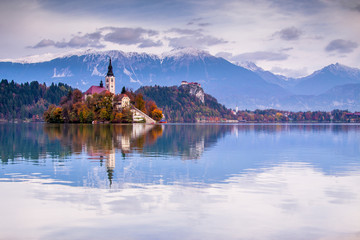 Bled with lake, Slovenia, Europe