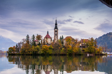 Fototapeta na wymiar Z jeziora Bled, Słowenia, Europa