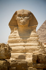 Fototapeta na wymiar Sfinks i piramida Chefrena