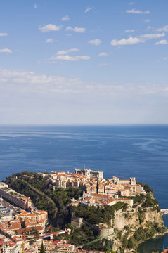Houses on cliff top near ocean