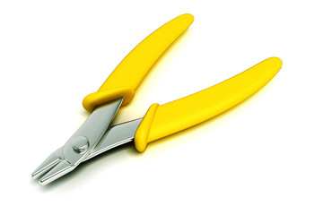 Illustration of a yellow coloured electric plier