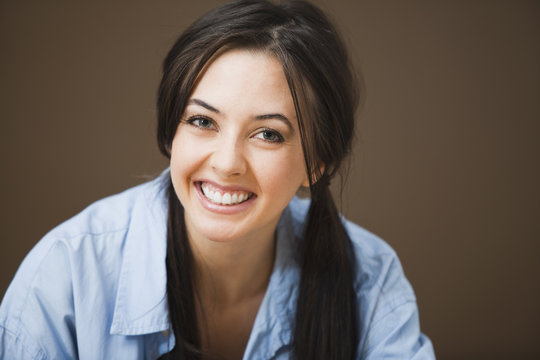 Smiling Caucasian woman