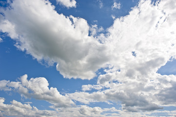 Picturesque blue sky with clouds