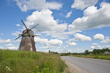 old mill by the road