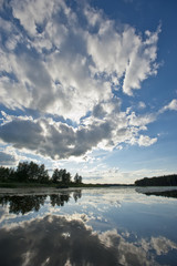 lakescape with clouds