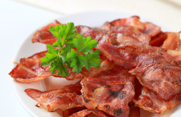 Crispy bacon strips