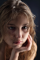 beauty girl cry