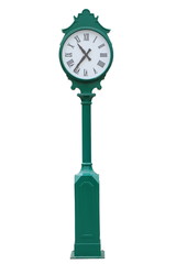 Old exterior clock isolated