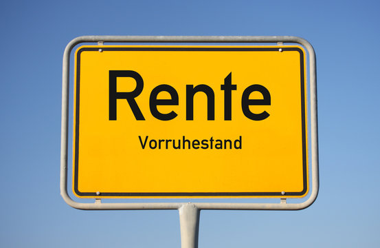 Schild Rente 