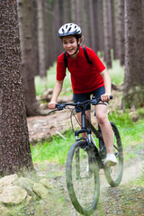 Obraz premium Girl biking