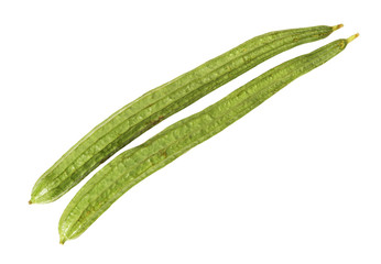 Angled gourd isolated on white background