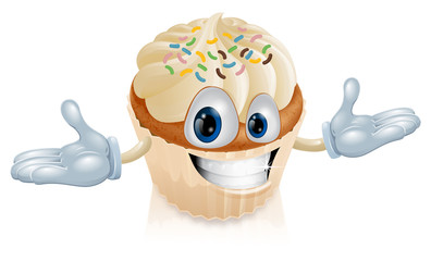 Cup cake mascot illustration