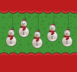 christmas snowman red card