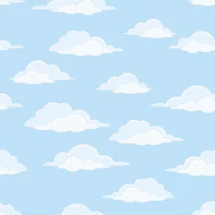 Tuinposter Lucht met wolken, naadloos © alexokokok