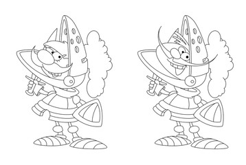 knight smile outlined