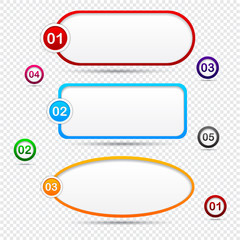 Fototapeta premium Option speech bubbles.