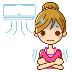 冷え性　女性　クーラー