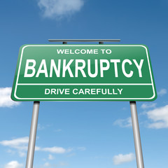 Bankruptcy concept.